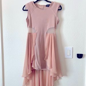 Bebe Pink High-Low Dress